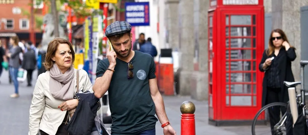 People walking in a London street